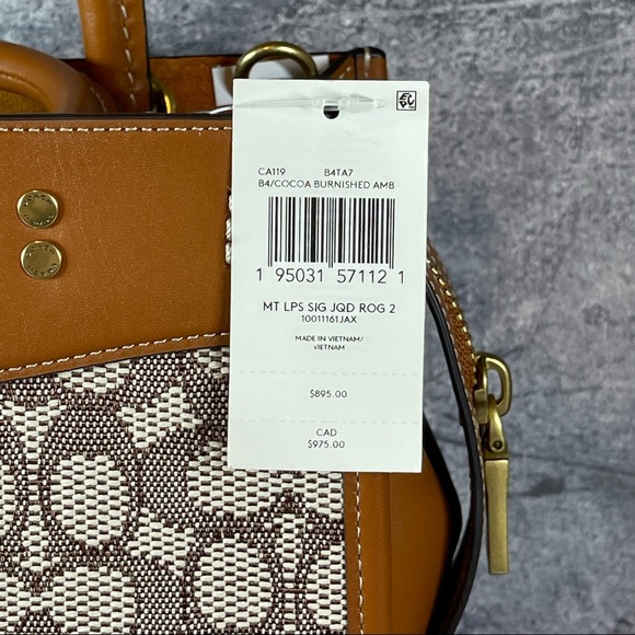 ♥ Coach X Tom Wesselmann Lips Rogue 25 in Signature Textile Jacquard ♥ NWT - Picture 11 of 12